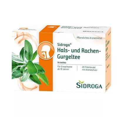 SIDROGA Garganta y Gargarismos Bolsitas de filtro de té, 20X2,5 g