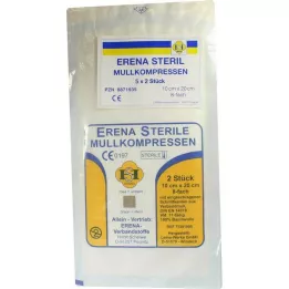 ERENA Compresa de gasa 10x20 cm estéril 8x5, 5X2 uds