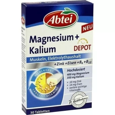 ABTEI Magnesio+potasio comprimidos depot, 30 uds