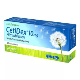 CETIDEX 10 mg comprimidos recubiertos con película, 50 uds