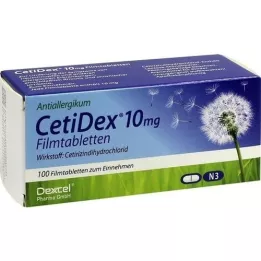 CETIDEX 10 mg comprimidos recubiertos con película, 100 uds