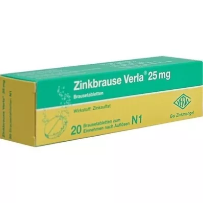ZINKBRAUSE Verla 25 mg Comprimidos Efervescentes, 20 uds