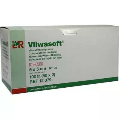 VLIWASOFT Compresas de vellón 5x5 cm estériles 6l., 50X2 ud