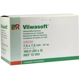 VLIWASOFT Compresas de vellón 7,5x7,5 cm estériles 6l., 50X2 uds