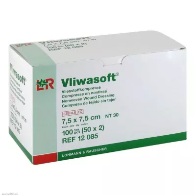 VLIWASOFT Compresas de vellón 7,5x7,5 cm estériles 6l., 50X2 uds