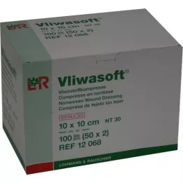 VLIWASOFT Compresas no tejidas 10x10 cm estériles 6l., 50X2 ud