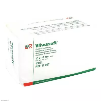 VLIWASOFT Compresas no tejidas 10x10 cm no estériles 6l., 100 uds