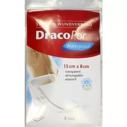 DRACOPOR apósito impermeable 8x15 cm estéril, 5 uds