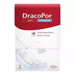 DRACOPOR apósito impermeable 8x15 cm estéril, 5 uds
