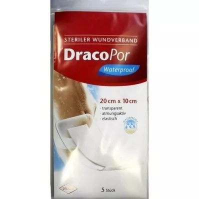 DRACOPOR apósito impermeable 10x20 cm estéril, 5 uds