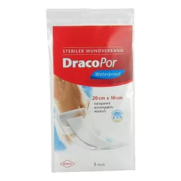 DRACOPOR apósito impermeable 10x20 cm estéril, 5 uds
