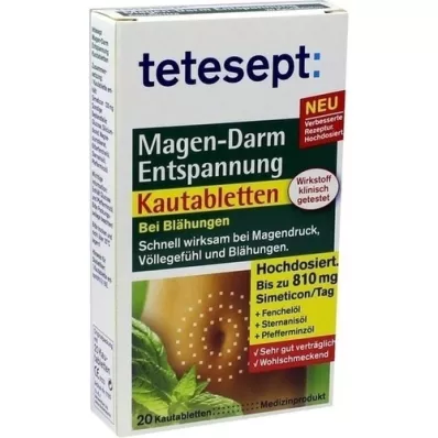 TETESEPT Comprimidos masticables de relajación gastrointestinal, 20 uds