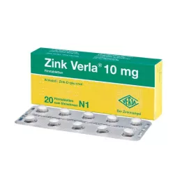 ZINK VERLA 10 mg comprimidos recubiertos con película, 20 uds