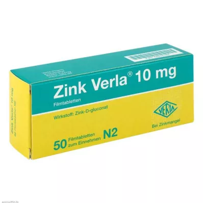 Zinc Verla® 10 mg tabletas recubiertas de película, 50 st