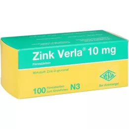 ZINK VERLA 10 mg comprimidos recubiertos con película, 100 uds