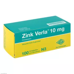 ZINK VERLA 10 mg comprimidos recubiertos con película, 100 uds