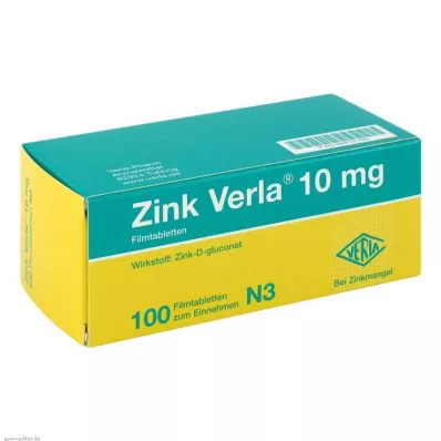 Zinc Verla® 10 mg tabletas recubiertas de película, 100 st