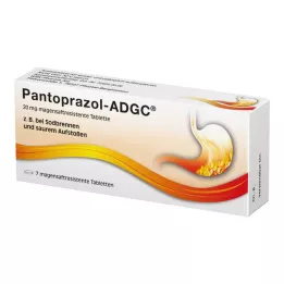 Pantoprazol ADGC 20 mg tabletas con cubierta entérica, 7 piezas