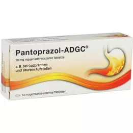 PANTOPRAZOL ADGC 20 mg comprimidos con recubrimiento entérico, 14 uds