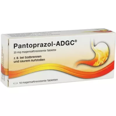 PANTOPRAZOL ADGC 20 mg comprimidos con recubrimiento entérico, 14 uds