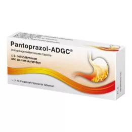 PANTOPRAZOL ADGC 20 mg comprimidos con recubrimiento entérico, 14 uds