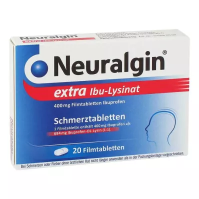 NEURALGIN extra Ibu lisinato comprimidos recubiertos con película, 20 uds