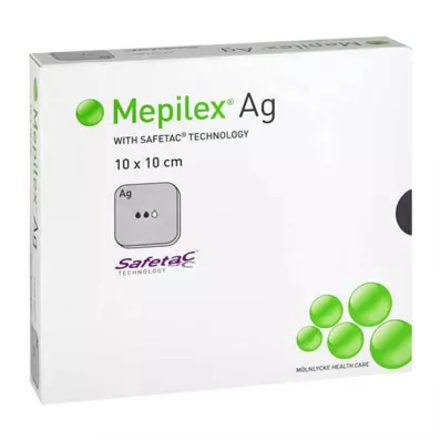 Vendaje Mepilex Ag 10x10cm estéril, 10 st Vendaje Mepilex Ag 10x10cm estéril, 10 st
