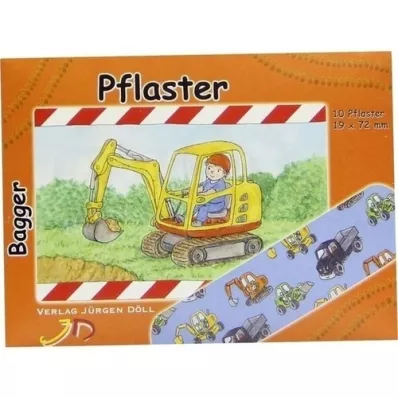 KINDERPFLASTER Carta de excavadora, 10 piezas