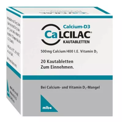Tabletas masticables Calcilac, 20 piezas