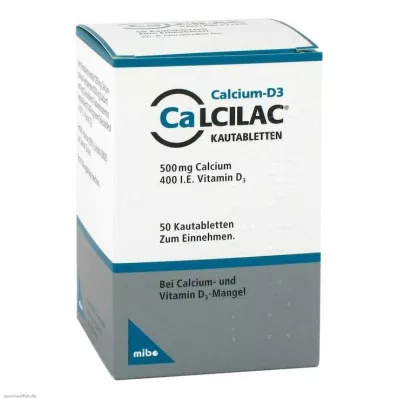 Tabletas masticables Calcilac, 50 piezas