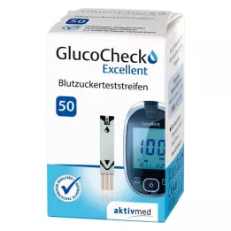 GLUCOCHECK Excelentes tiras reactivas, 50 unidades
