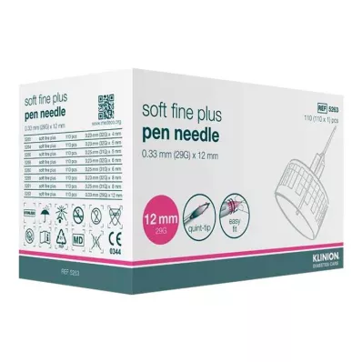 Cánulas Klinion Soft fine plus 12mm 29G 0,33mm, 110 piezas