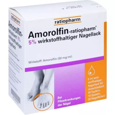 AMOROLFIN-ratiopharm 5% laca de uñas con sustancia activa, 5 ml