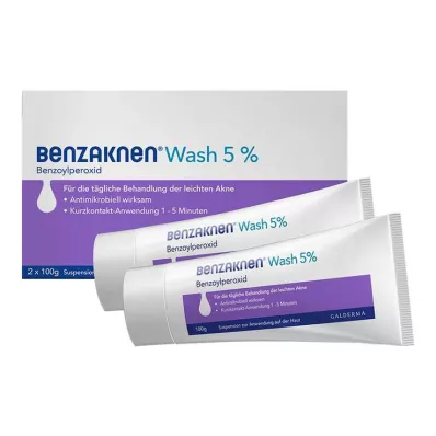 BENZAKNEN Lavado 5% suspensión, 2X100 g