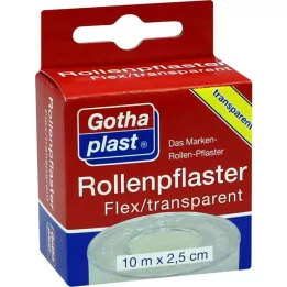 ROLLENPFLASTER Percha Flex 2,5 cmx10 m trp.Euro, 1 ud