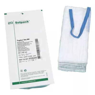 BAUCHTUCH lite 40x40 cm 4 telas estéril azul RK, 14X2 unid