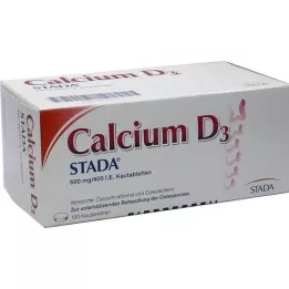 CALCIUM D3 STADA 600 mg/400 U.I. Comprimidos masticables, 120 uds