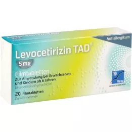 LEVOCETIRIZIN TAD 5 mg comprimidos recubiertos con película, 20 uds