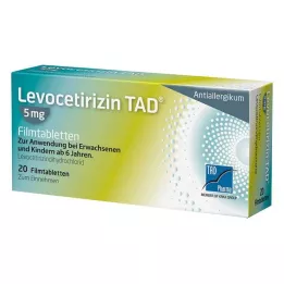 Levocetirizina TAD® 5 mg comprimidos recubiertos con película, 20 piezas