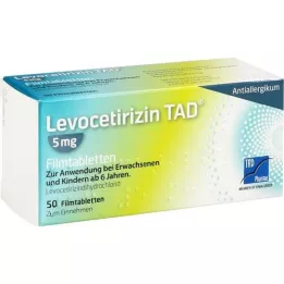LEVOCETIRIZIN TAD 5 mg comprimidos recubiertos con película, 50 uds