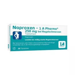 NAPROXEN-1A Pharma 250 mg para dolores menstruales, 20 uds
