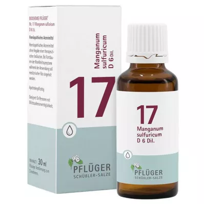 Bioquímica Pflueger 17 Manganum sulfuricum D 6 gotas, 30 ml