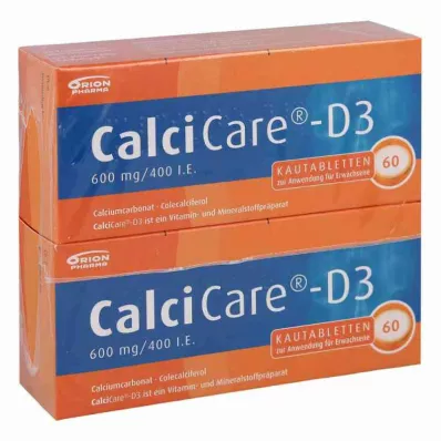 CalciCare-D3 600 mg/400 unidades internacionales (120 piezas)