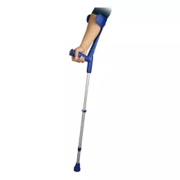 UNTERARMSTÜTZE para adultos azul con empuñadura blanda, 2 uds