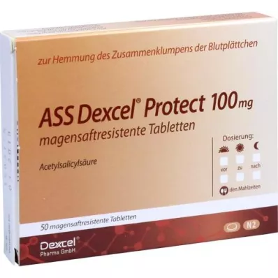 ASS Dexcel Protect 100 mg comprimidos con cubierta entérica, 50 uds