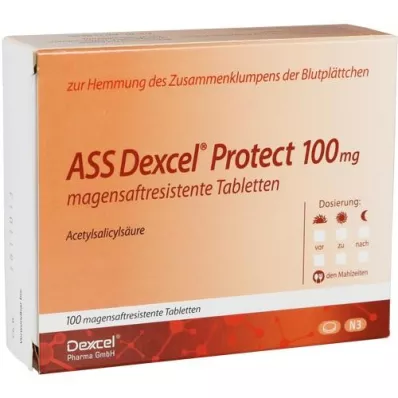 ASS Dexcel Protect 100 mg comprimidos con cubierta entérica, 100 uds