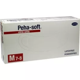 PEHA-SOFT nitrilo blanco Unt.Manos.no estéril pf M, 100 uds