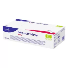 PEHA-SOFT nitrilo blanco Unt.Manos.no estéril pf M, 100 uds