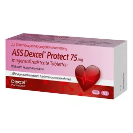 ASS Dexcel Protect 75 mg comprimidos con cubierta entérica, 50 uds