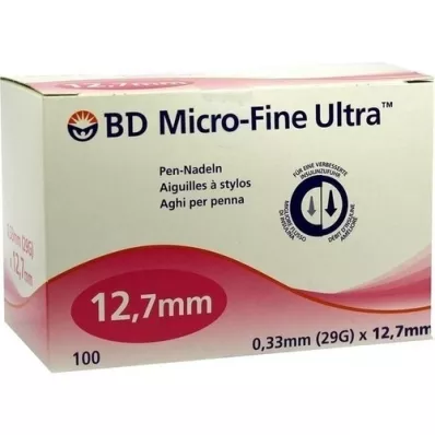 BD MICRO-FINE ULTRA Agujas para bolígrafo 0,33x12,7 mm, 100 uds